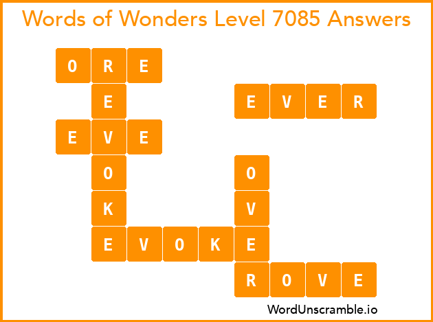 Words of Wonders Level 7085 Answers