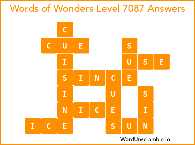 Words of Wonders Level 7087 Answers