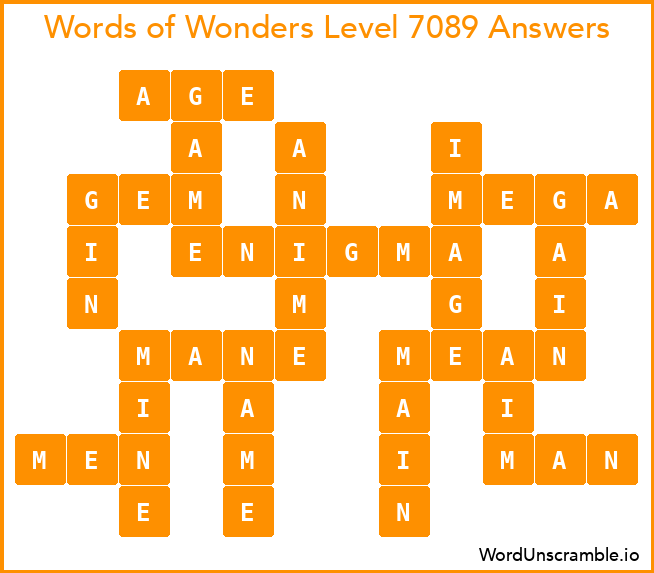 Words of Wonders Level 7089 Answers