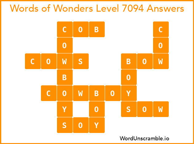Words of Wonders Level 7094 Answers