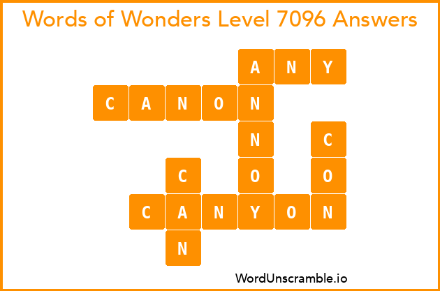 Words of Wonders Level 7096 Answers