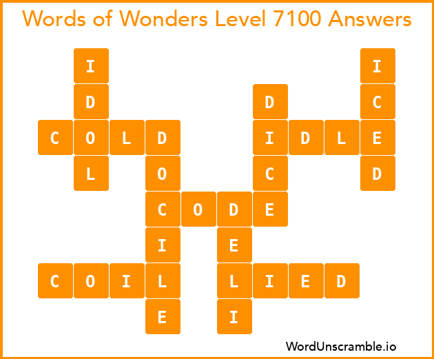 Words of Wonders Level 7100 Answers