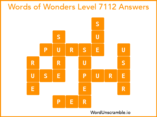 Words of Wonders Level 7112 Answers