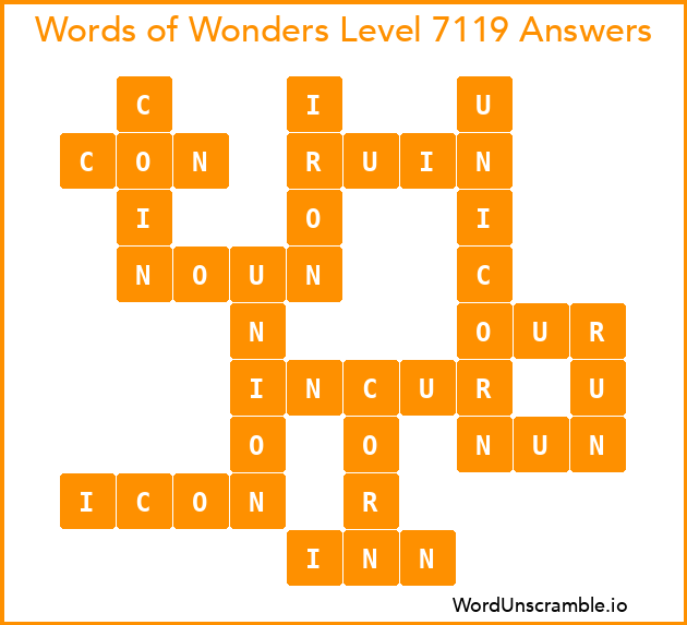 Words of Wonders Level 7119 Answers