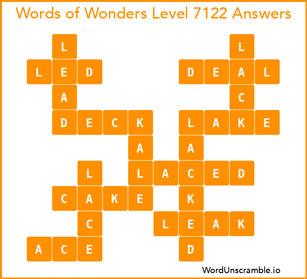 Words of Wonders Level 7122 Answers
