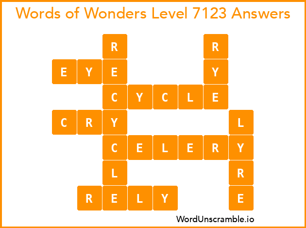 Words of Wonders Level 7123 Answers