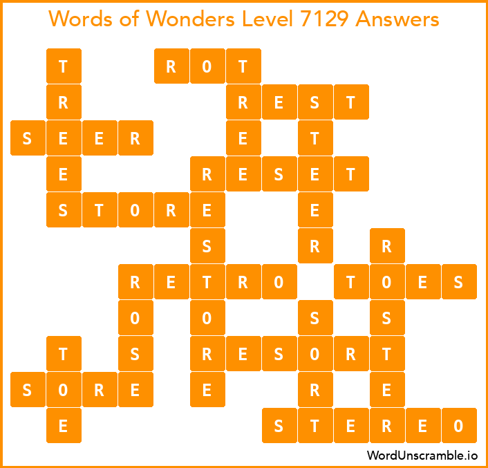 Words of Wonders Level 7129 Answers