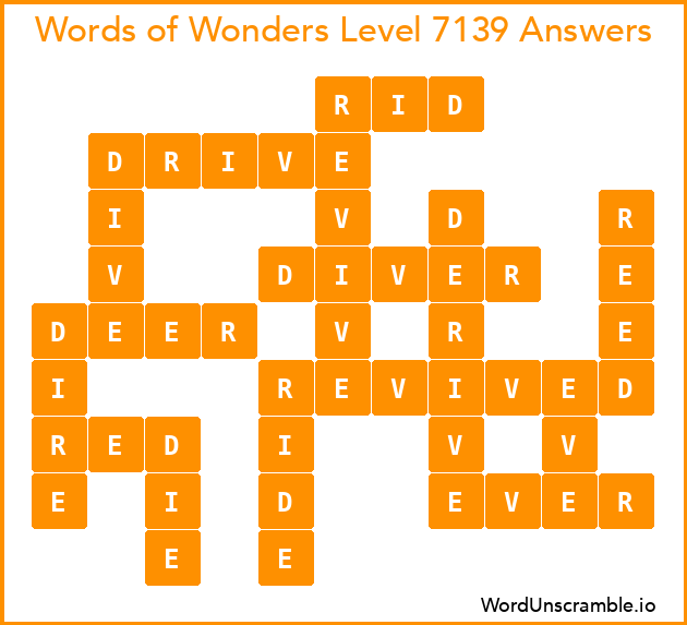 Words of Wonders Level 7139 Answers