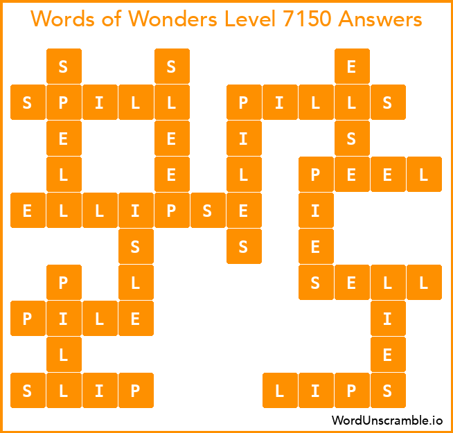 Words of Wonders Level 7150 Answers