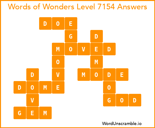 Words of Wonders Level 7154 Answers