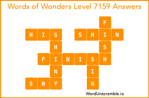 Words of Wonders Level 7159 Answers