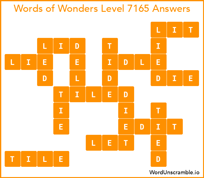 Words of Wonders Level 7165 Answers