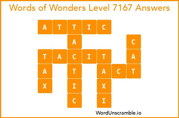 Words of Wonders Level 7167 Answers