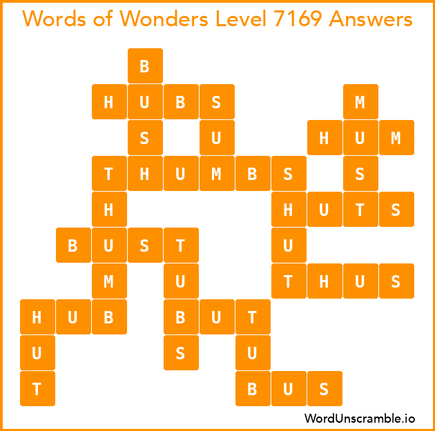 Words of Wonders Level 7169 Answers
