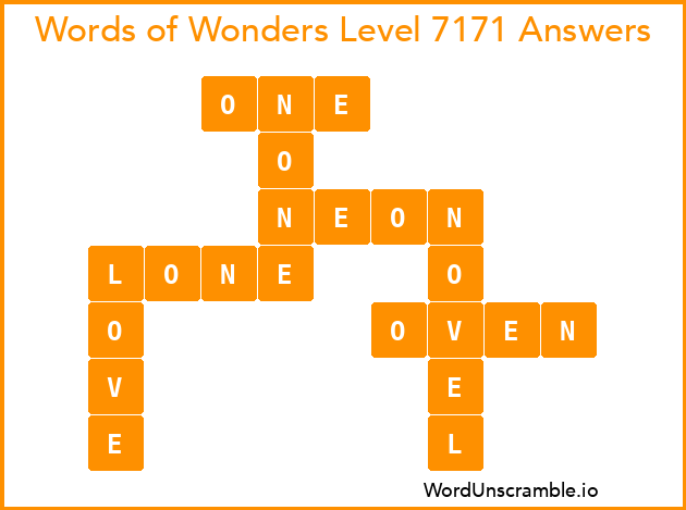 Words of Wonders Level 7171 Answers