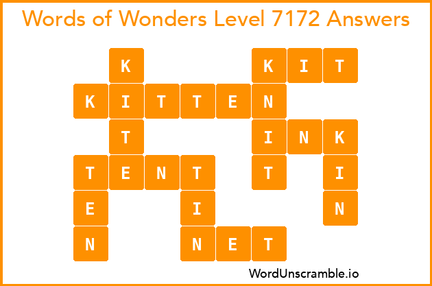 Words of Wonders Level 7172 Answers