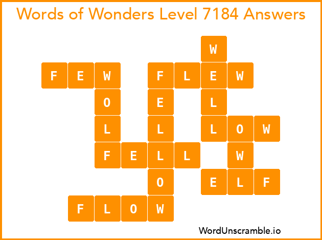 Words of Wonders Level 7184 Answers