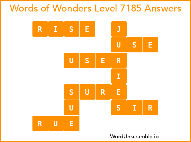 Words of Wonders Level 7185 Answers