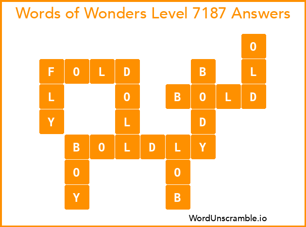 Words of Wonders Level 7187 Answers