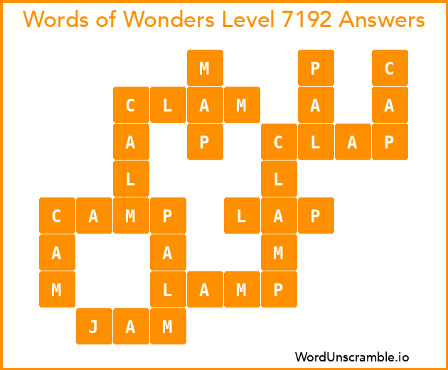 Words of Wonders Level 7192 Answers