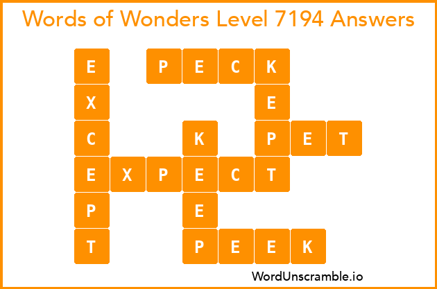 Words of Wonders Level 7194 Answers