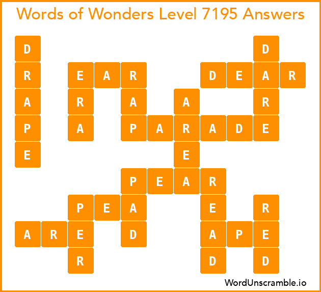 Words of Wonders Level 7195 Answers