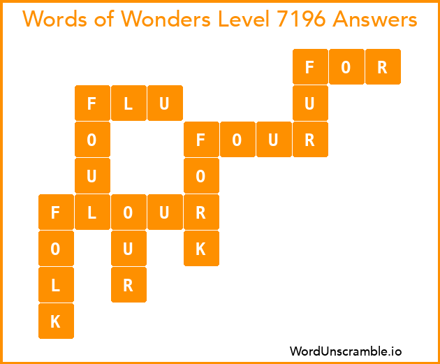 Words of Wonders Level 7196 Answers