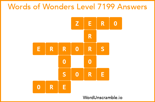 Words of Wonders Level 7199 Answers