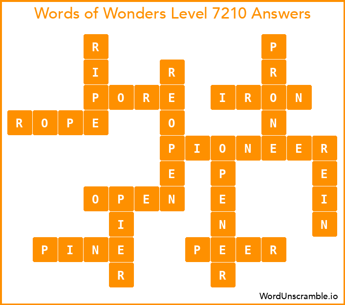 Words of Wonders Level 7210 Answers
