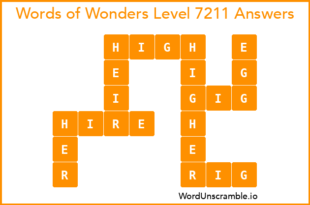 Words of Wonders Level 7211 Answers