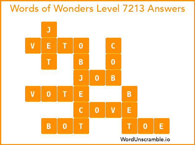 Words of Wonders Level 7213 Answers