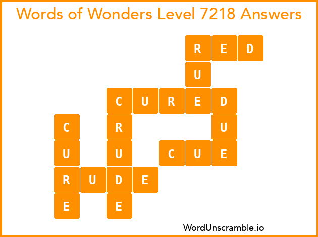 Words of Wonders Level 7218 Answers