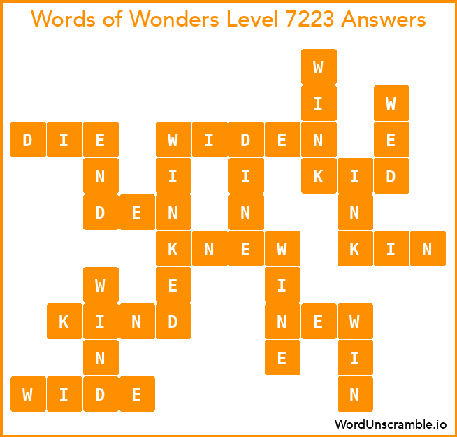 Words of Wonders Level 7223 Answers