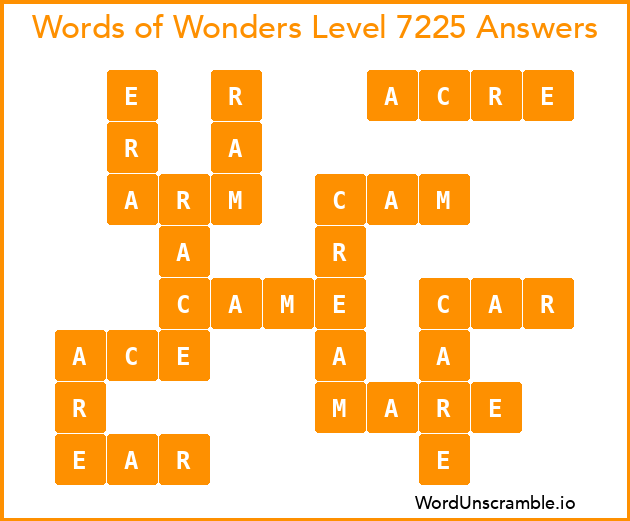 Words of Wonders Level 7225 Answers