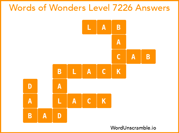 Words of Wonders Level 7226 Answers