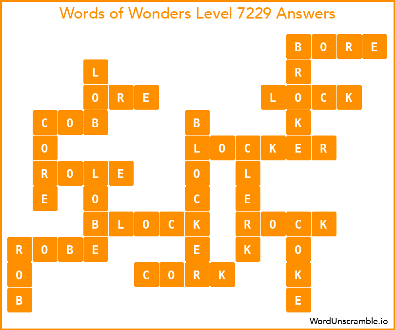 Words of Wonders Level 7229 Answers
