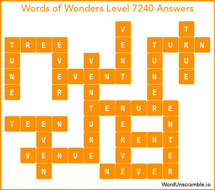 Words of Wonders Level 7240 Answers