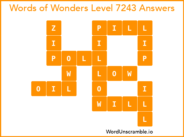 Words of Wonders Level 7243 Answers
