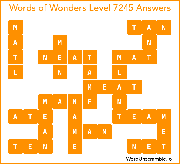 Words of Wonders Level 7245 Answers