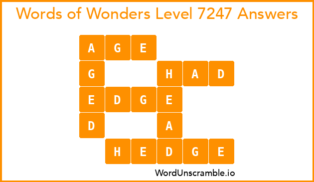 Words of Wonders Level 7247 Answers