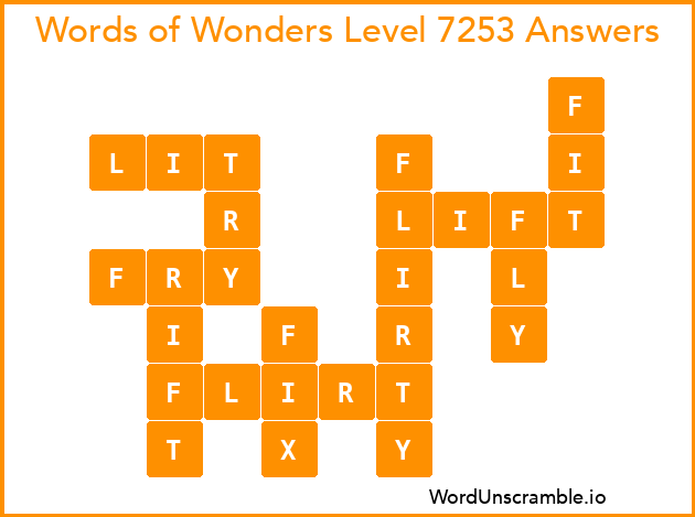Words of Wonders Level 7253 Answers