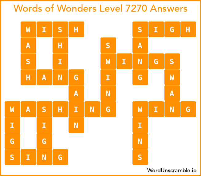 Words of Wonders Level 7270 Answers