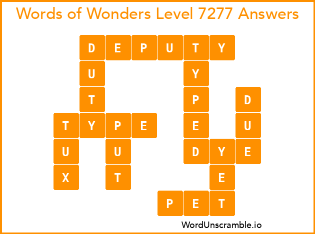 Words of Wonders Level 7277 Answers