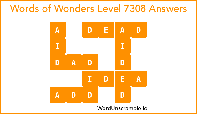 Words of Wonders Level 7308 Answers