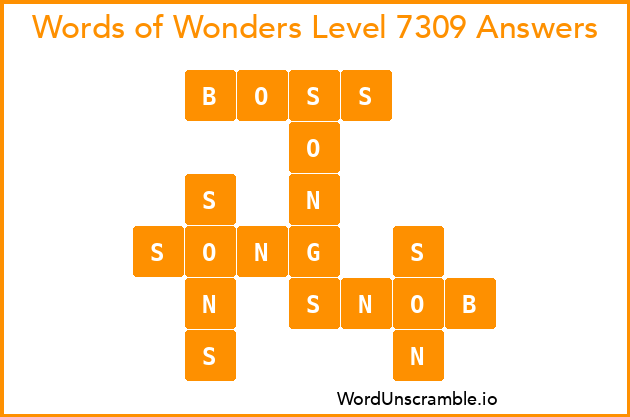 Words of Wonders Level 7309 Answers