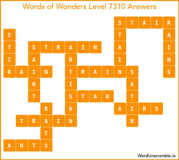 Words of Wonders Level 7310 Answers
