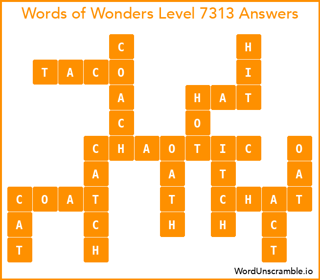 Words of Wonders Level 7313 Answers