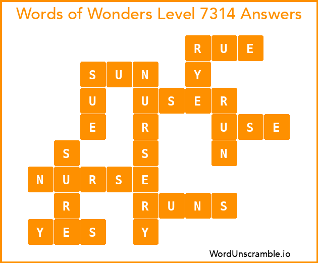 Words of Wonders Level 7314 Answers