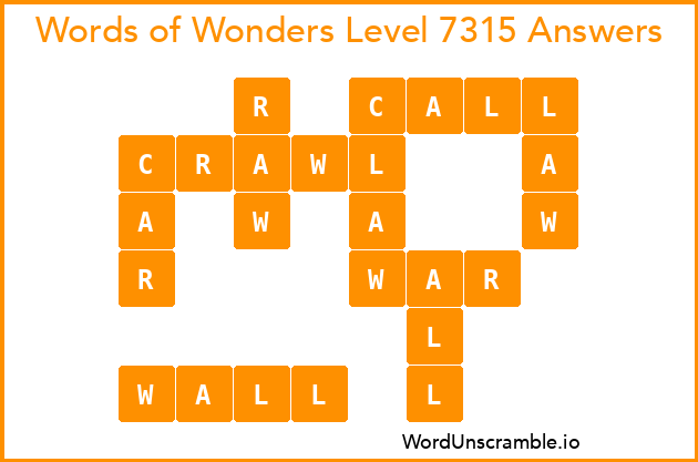 Words of Wonders Level 7315 Answers