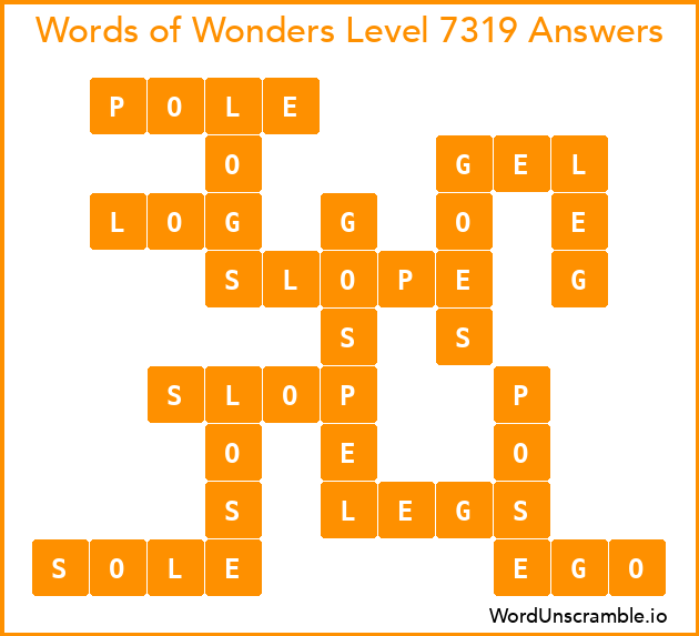 Words of Wonders Level 7319 Answers